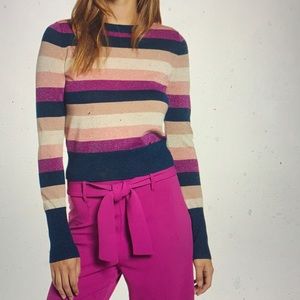 LEITH metallic stripe sweater